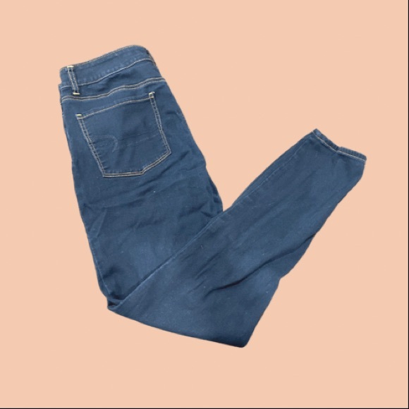 American Eagle Dark Wash High-Rise Jeggings Jeans Womens size 12 - Picture 1 of 9